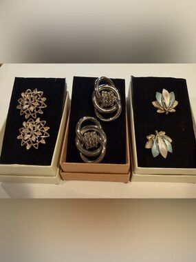 Lot of 3 clip on earrings